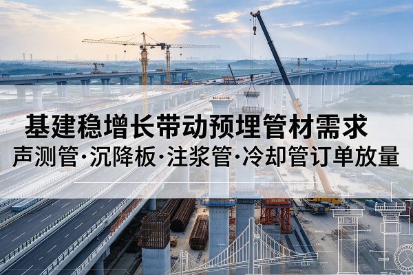 正安基建稳增长带动预埋监测管材需求，声测管、沉降板、注浆管订单持续放量
