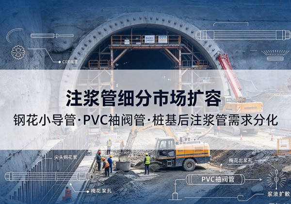 正安注浆管细分市场扩容，隧道钢花小导管、PVC 袖阀管、桩基后注浆管需求分化